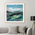 Turquoise Slopes II Art in Stretched Canvas, Framed Print Under Glass, and Gallery Wrapped Shadow Box Canvas