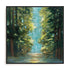 Sunlit Forest Art in Stretched Canvas, Framed Print Under Glass, and Gallery Wrapped Shadow Box Canvas