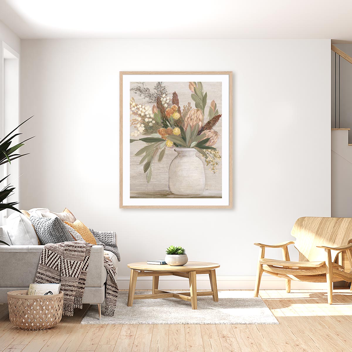 Light Protea Still Life Wall Art