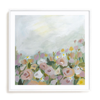 Blooming Landscape Art in Stretched Canvas, Framed Print Under Glass, and Gallery Wrapped Shadow Box Canvas