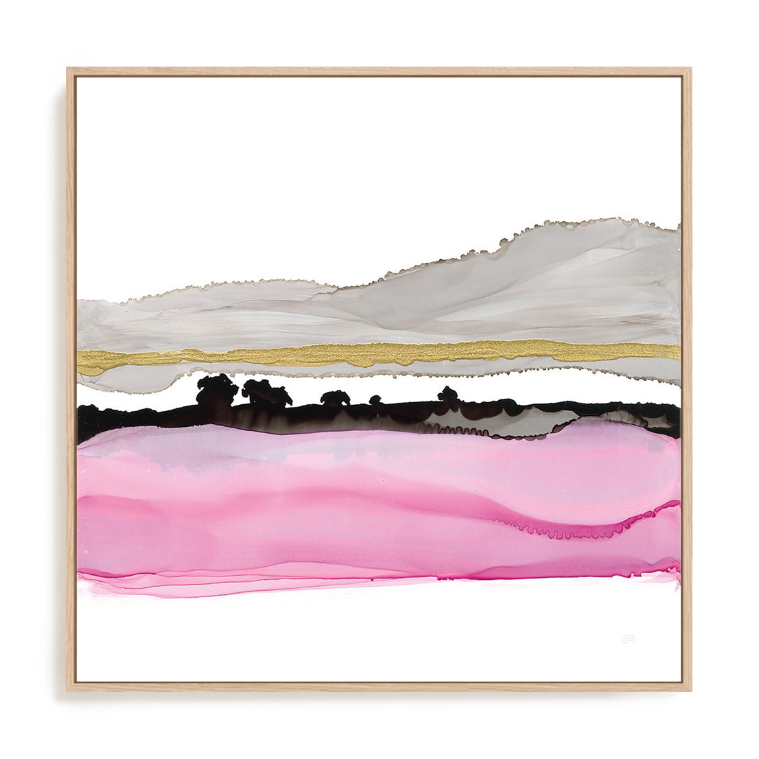 Iced Sherbetscape I Art in Stretched Canvas, Framed Print Under Glass, and Gallery Wrapped Shadow Box Canvas