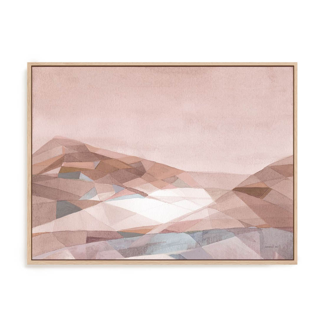 Warm Geometric Mountain v2 Wall Art
