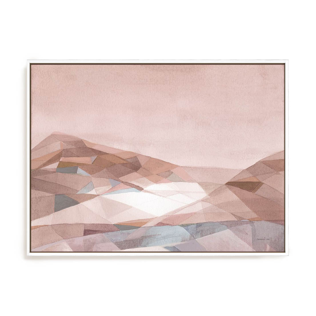 Warm Geometric Mountain v2 Wall Art