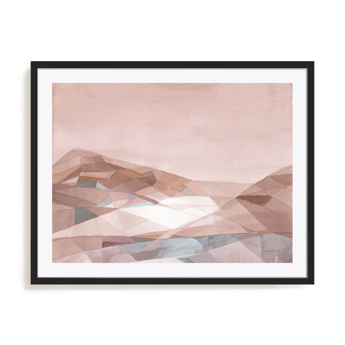 Warm Geometric Mountain v2 Wall Art