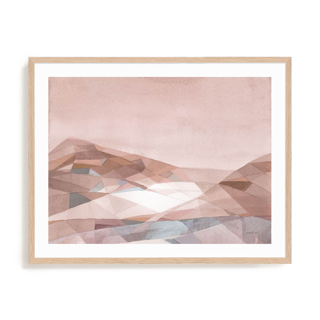 Warm Geometric Mountain v2 Wall Art