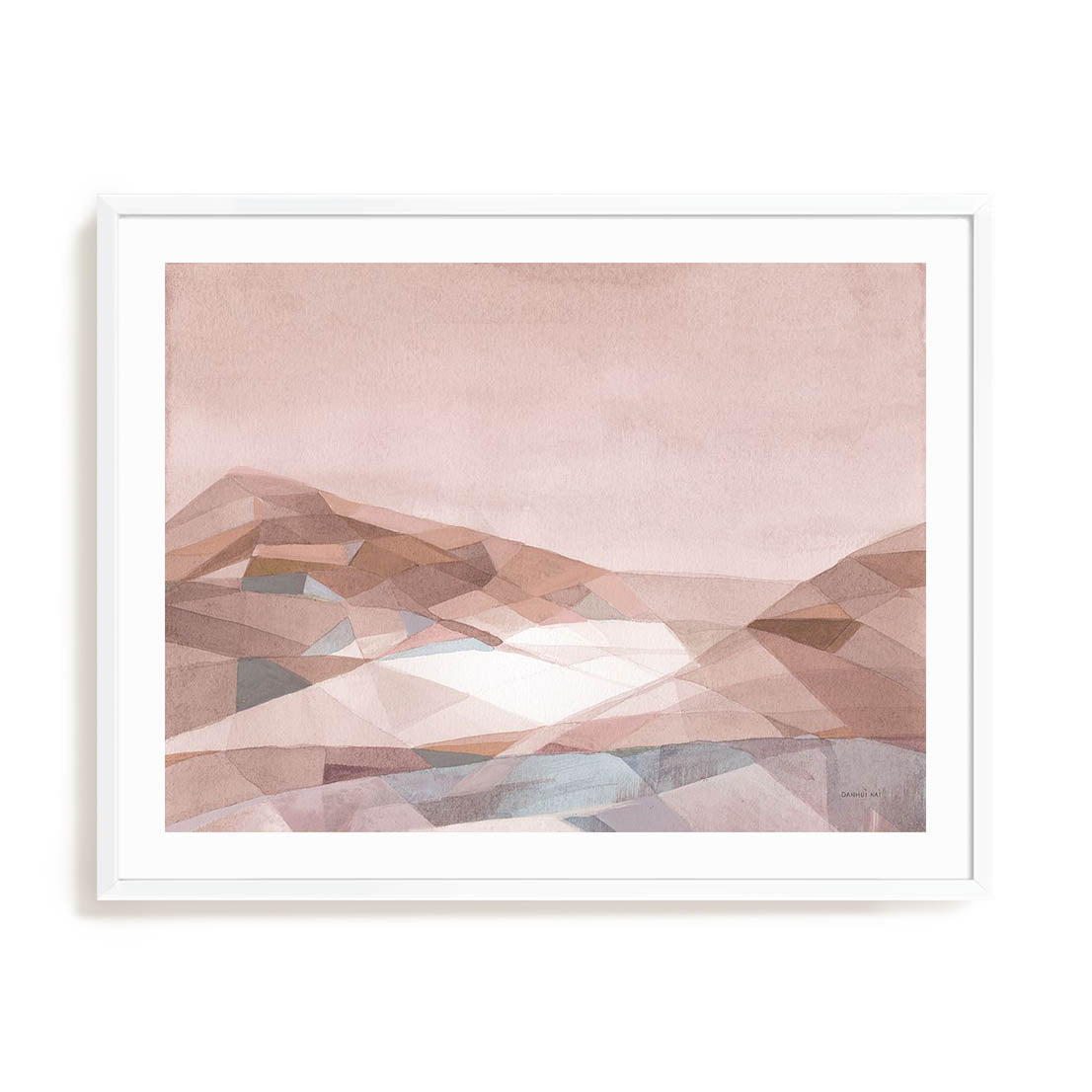 Warm Geometric Mountain v2 Wall Art