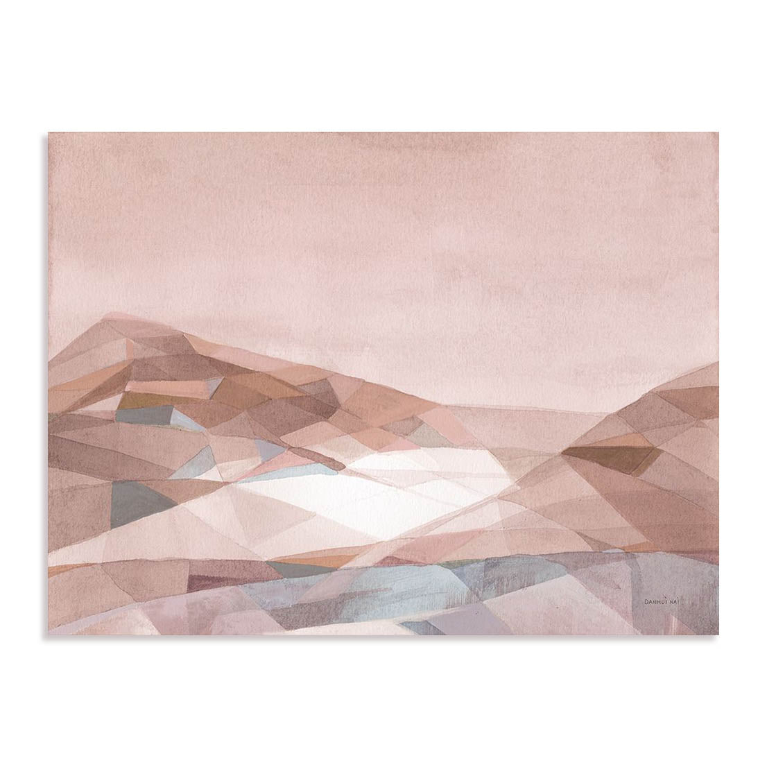 Warm Geometric Mountain v2 Wall Art