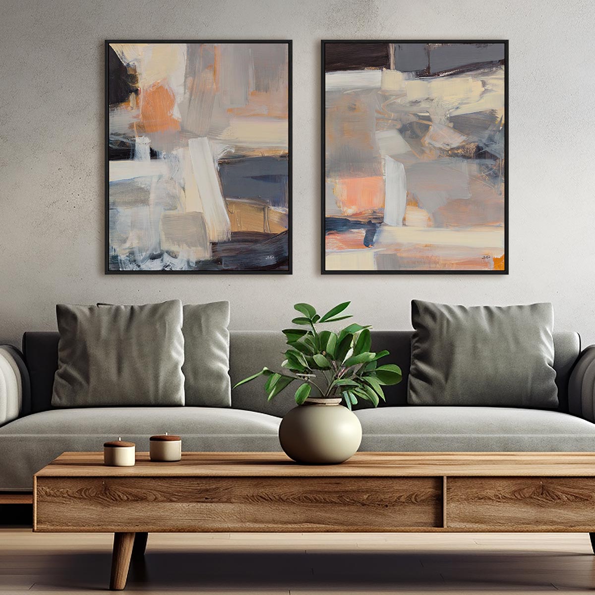 Beale Street Abstract I and II Wall Art