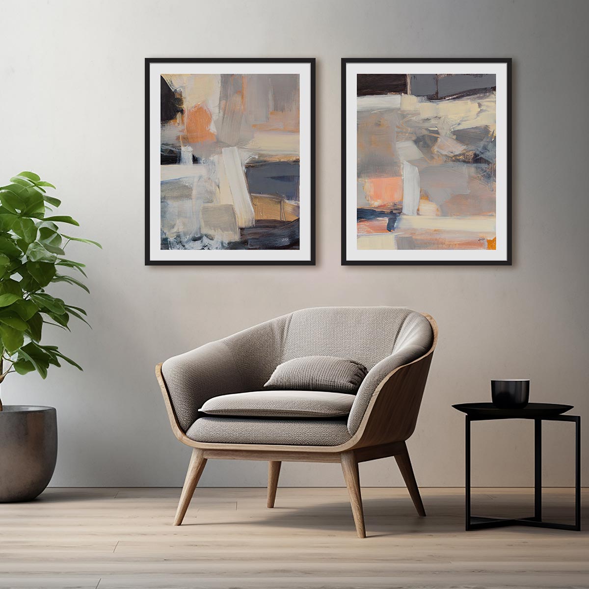 Beale Street Abstract I and II Wall Art