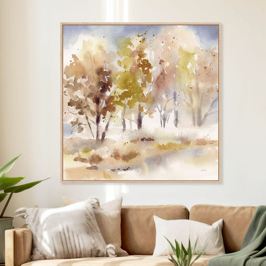 Autumn Grove Art in Stretched Canvas, Framed Print Under Glass, and Gallery Wrapped Shadow Box Canvas