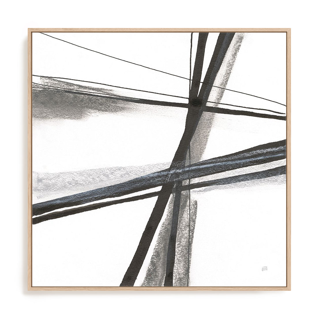 Ink and Pastel III Framed Wall Art for Living Room, Bedroom, Hallways and Kitchen Spaces
