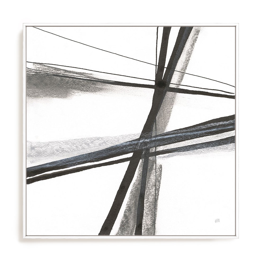 Ink and Pastel III Framed Wall Art for Living Room, Bedroom, Hallways and Kitchen Spaces