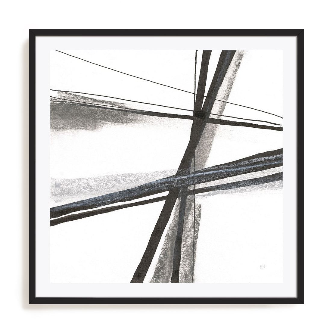 Ink and Pastel III Framed Wall Art for Living Room, Bedroom, Hallways and Kitchen Spaces