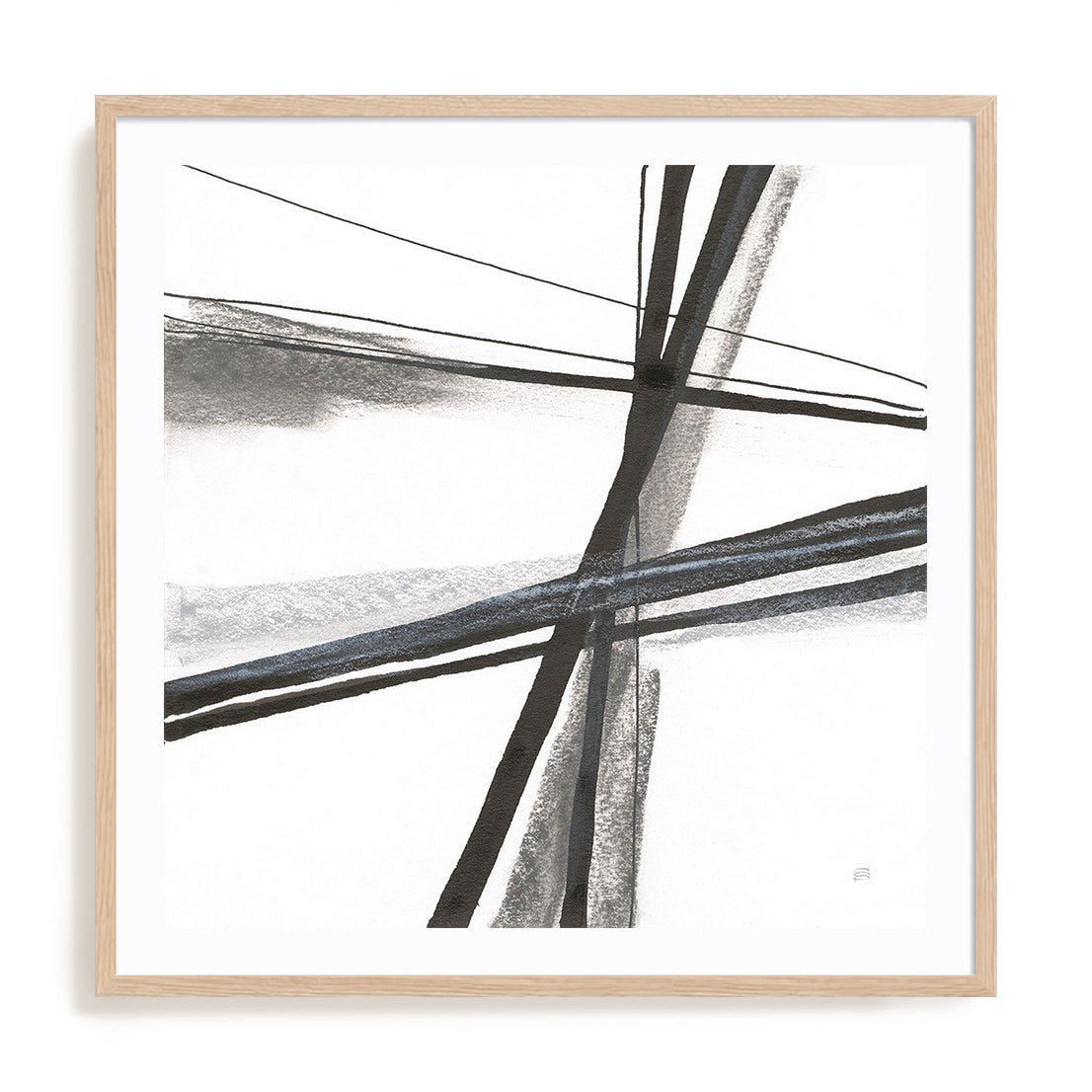 Ink and Pastel III Framed Wall Art for Living Room, Bedroom, Hallways and Kitchen Spaces