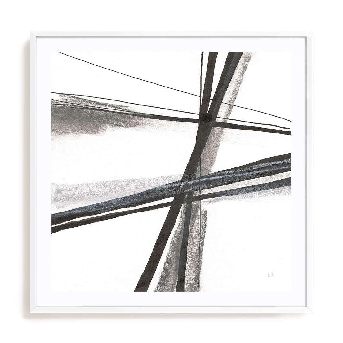Ink and Pastel III Framed Wall Art for Living Room, Bedroom, Hallways and Kitchen Spaces