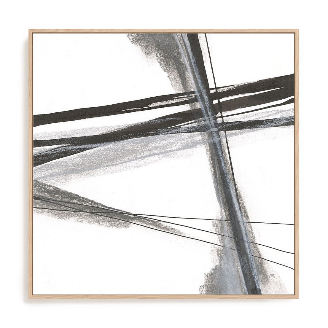 Ink and Pastel IV Framed Wall Art for Living Room, Bedroom, Hallways and Kitchen Spaces