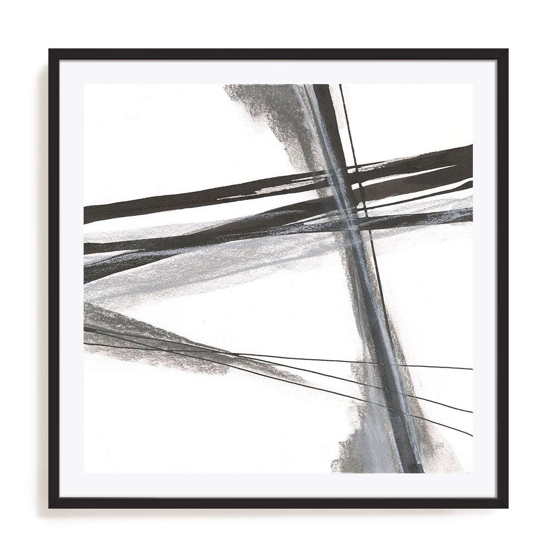 Ink and Pastel IV Framed Wall Art for Living Room, Bedroom, Hallways and Kitchen Spaces