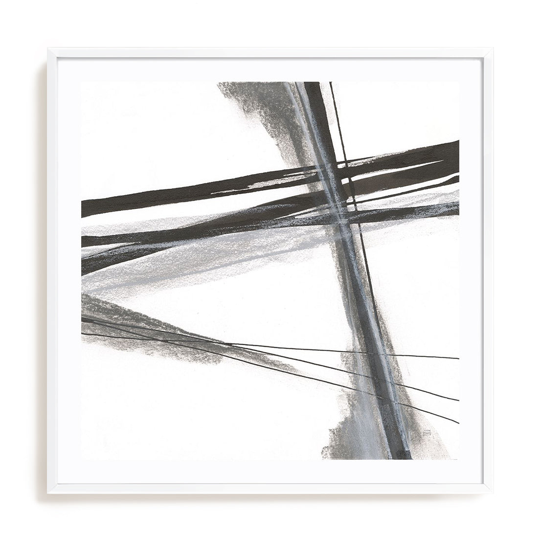 Ink and Pastel IV Framed Wall Art for Living Room, Bedroom, Hallways and Kitchen Spaces