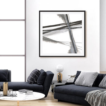 Ink and Pastel IV Framed Wall Art for Living Room, Bedroom, Hallways and Kitchen Spaces