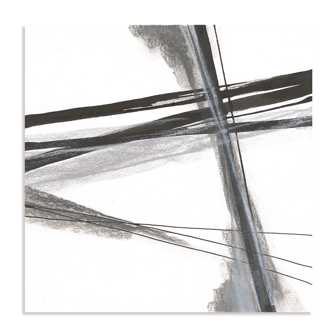 Ink and Pastel IV Framed Wall Art for Living Room, Bedroom, Hallways and Kitchen Spaces