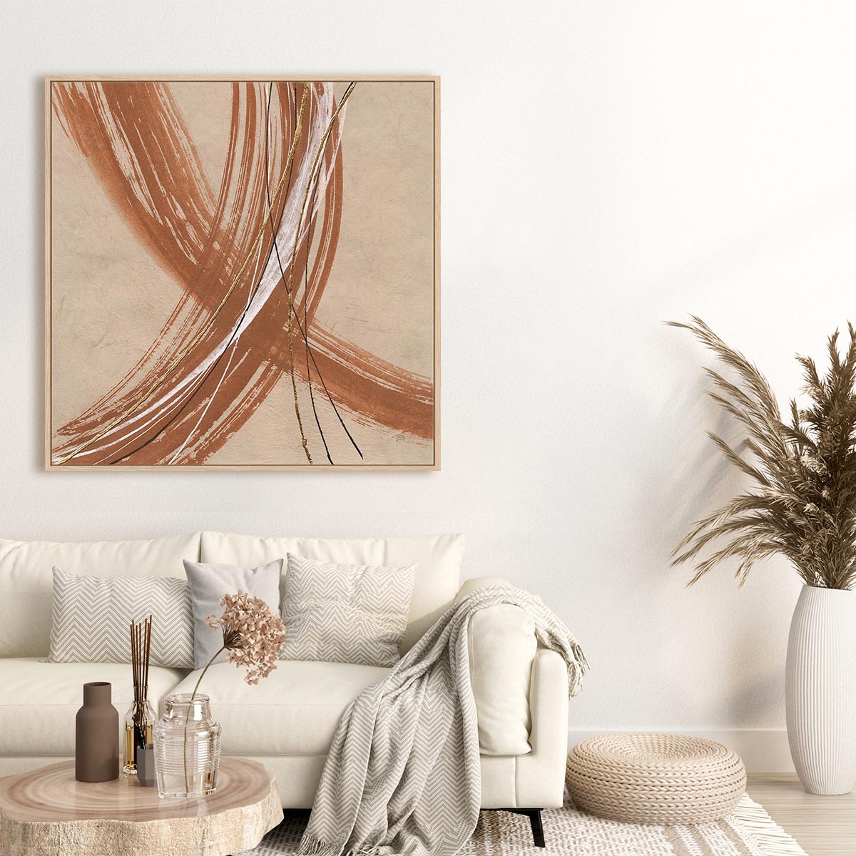 Gold in Opposition I Framed Wall Art for Living Room, Bedroom, Hallways and Kitchen Spaces