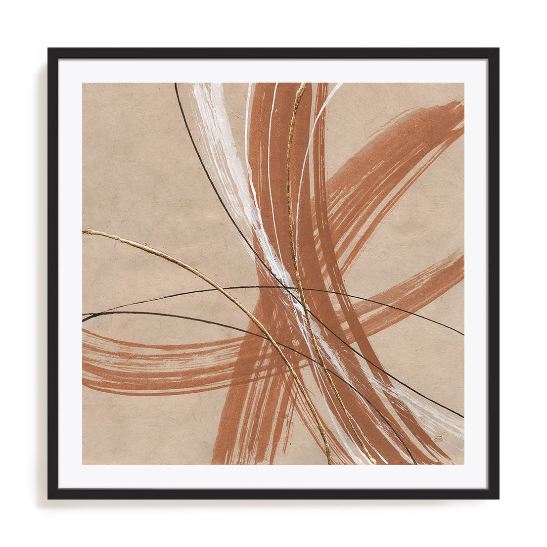 Gold in Opposition II Framed Wall Art for Living Room, Bedroom, Hallways and Kitchen Spaces