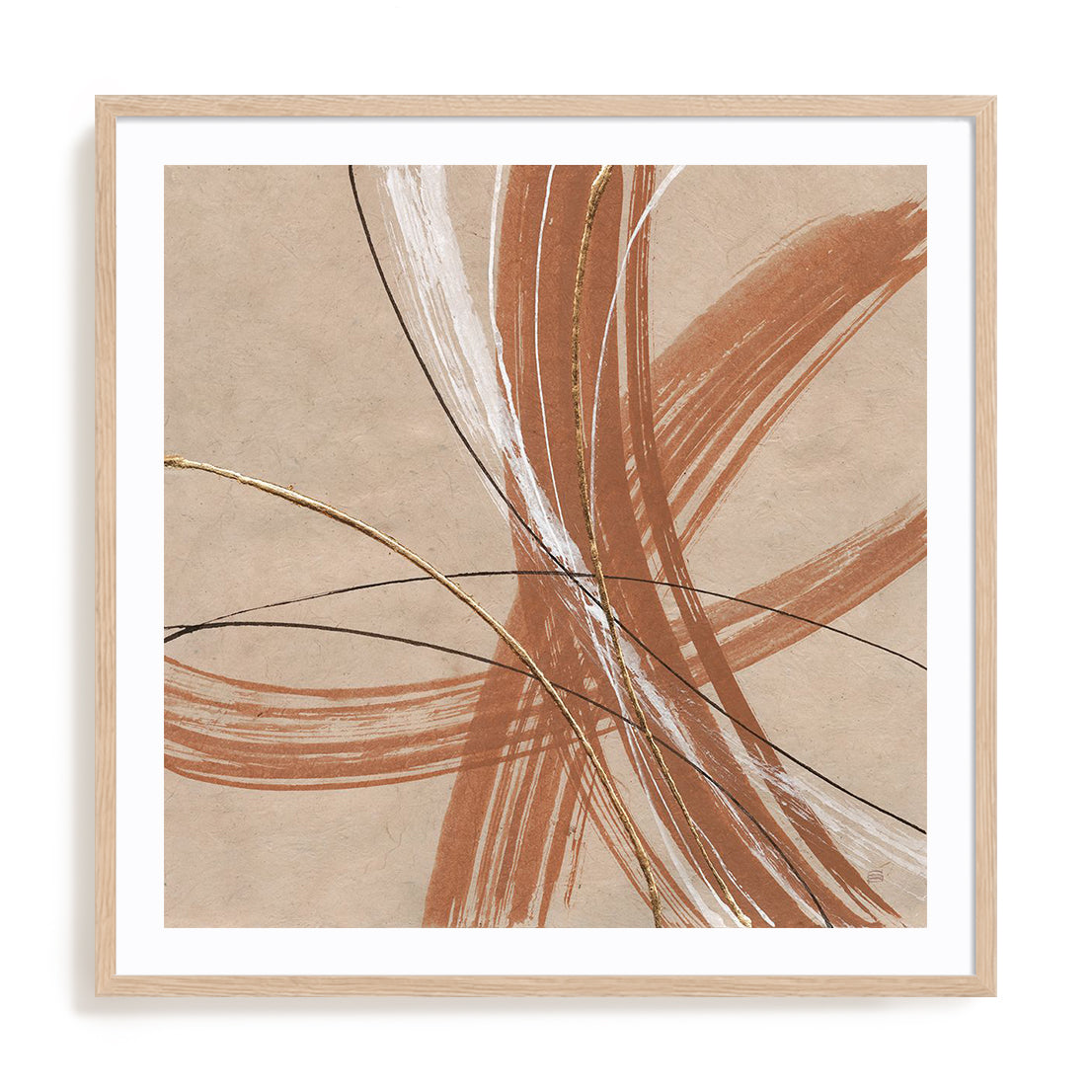 Gold in Opposition II Framed Wall Art for Living Room, Bedroom, Hallways and Kitchen Spaces