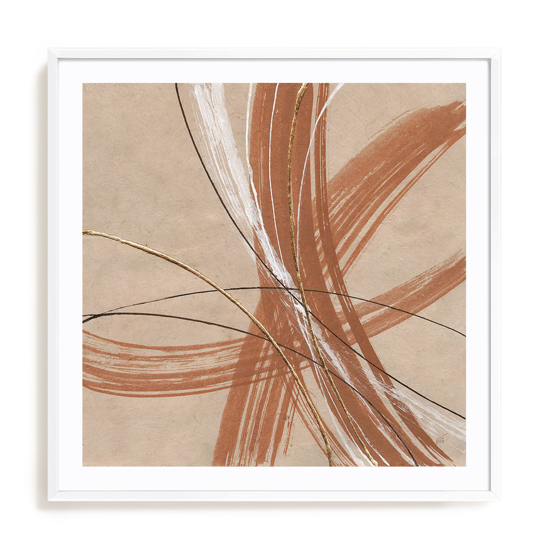 Gold in Opposition II Framed Wall Art for Living Room, Bedroom, Hallways and Kitchen Spaces