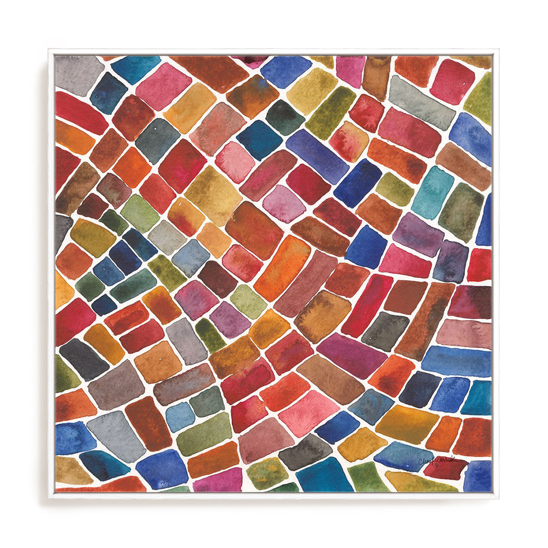 Winding Path II Framed Wall Art for Living Room, Bedroom, Hallways and Kitchen Spaces