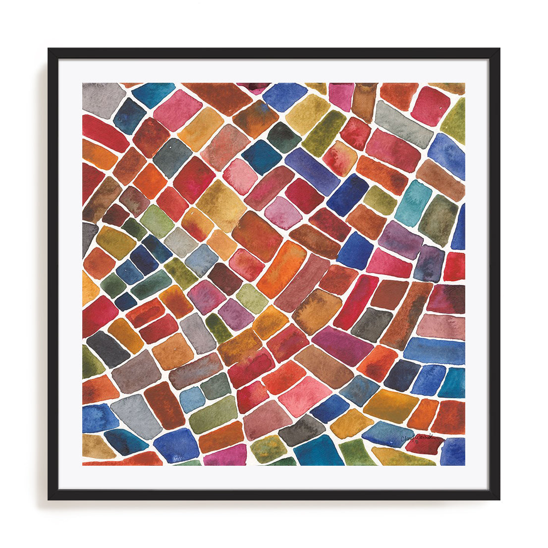 Winding Path II Framed Wall Art for Living Room, Bedroom, Hallways and Kitchen Spaces