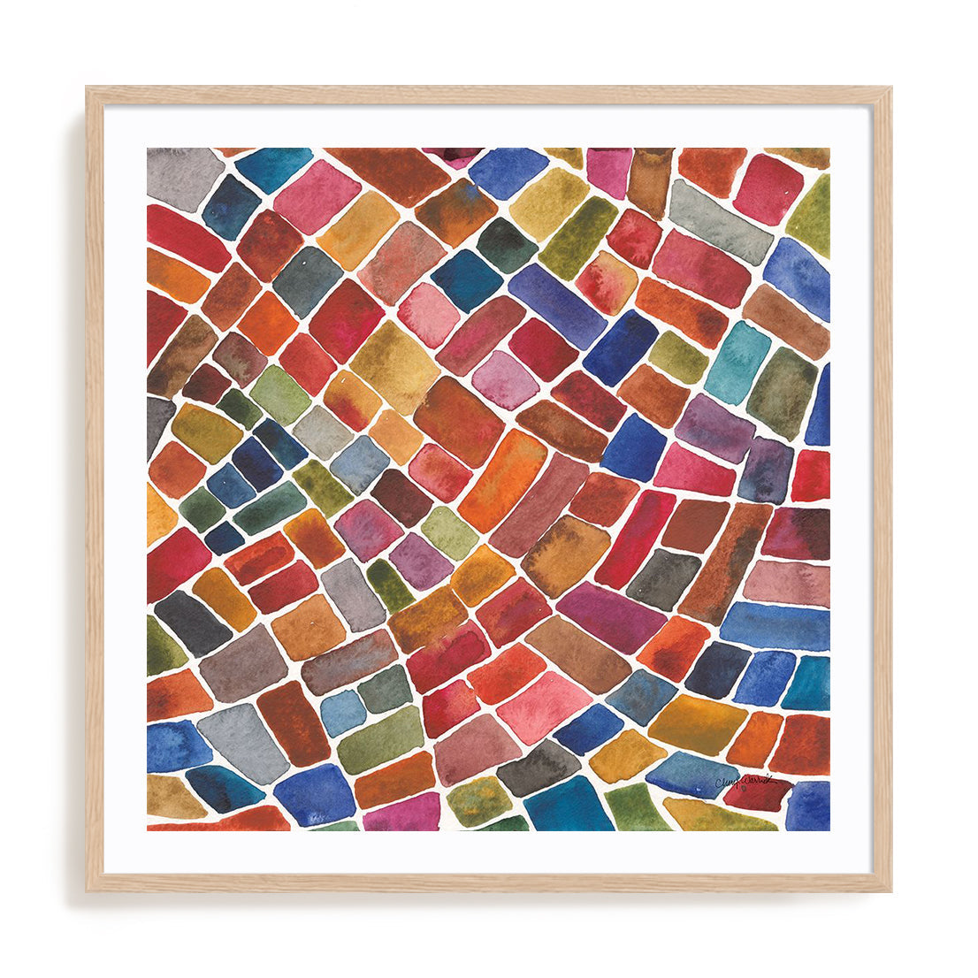 Winding Path II Framed Wall Art for Living Room, Bedroom, Hallways and Kitchen Spaces