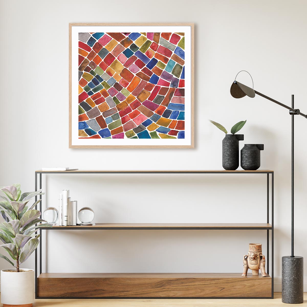 Winding Path II Framed Wall Art for Living Room, Bedroom, Hallways and Kitchen Spaces