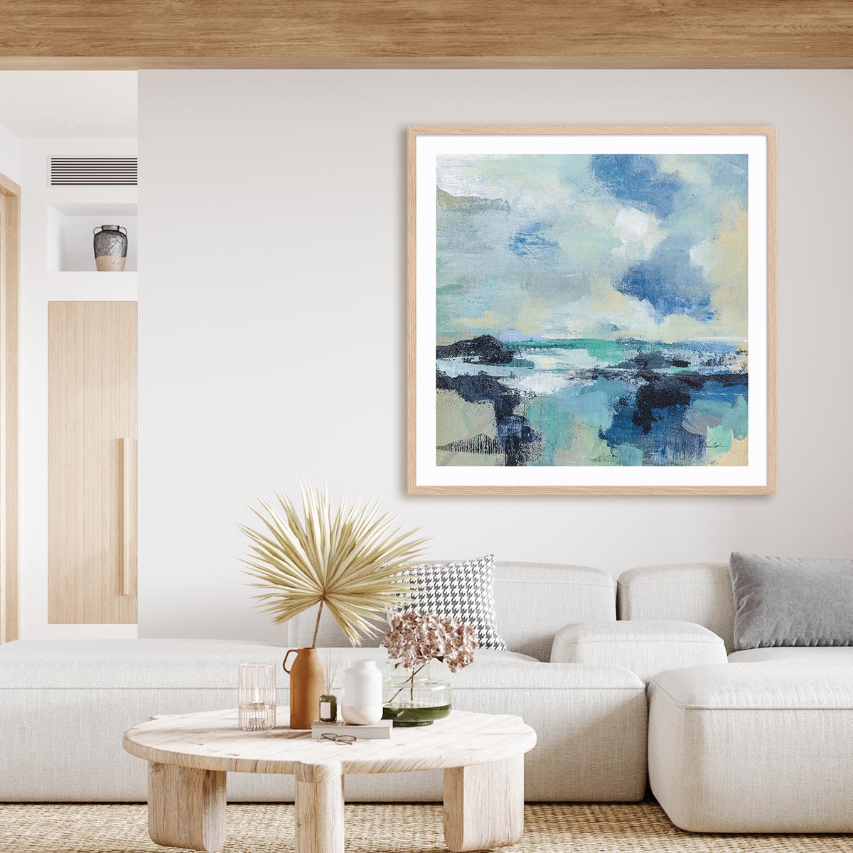 Coastal Blues I Framed Wall Art for Living Room, Bedroom, Hallways and Kitchen Spaces