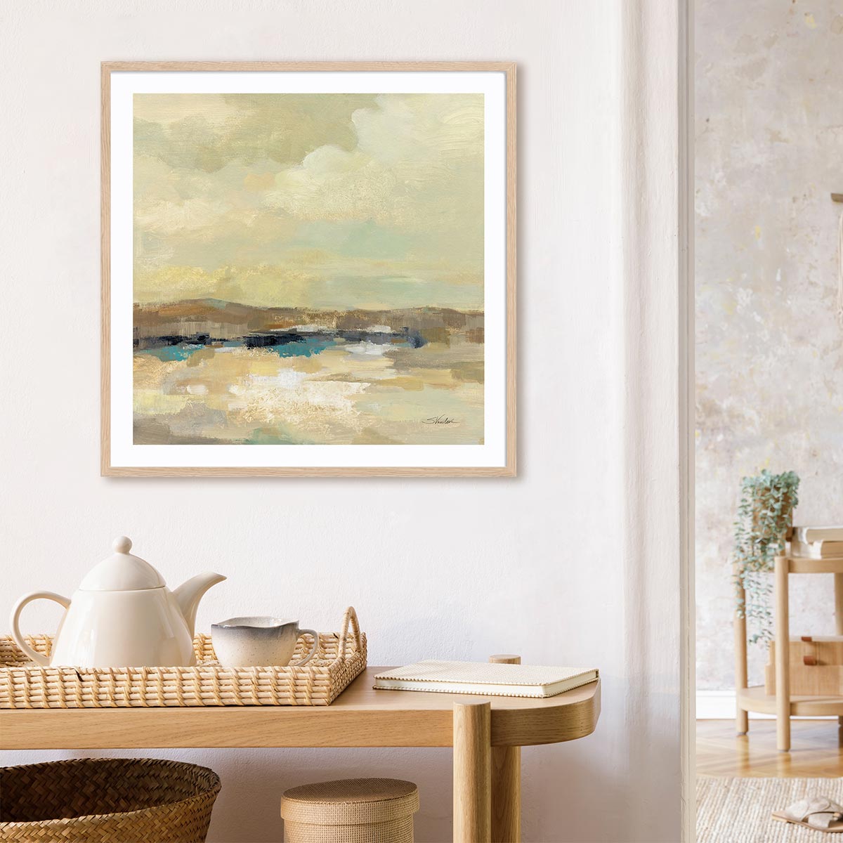 Warm Day Framed Wall Art for Living Room, Bedroom, Hallways and Kitchen Spaces