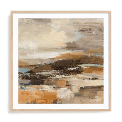 Cinnamon Shore II Framed Wall Art for Living Room, Bedroom, Hallways and Kitchen Spaces