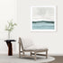 Tranquil Silver Sea II Framed Wall Art for Living Room, Bedroom, Hallways and Kitchen Spaces