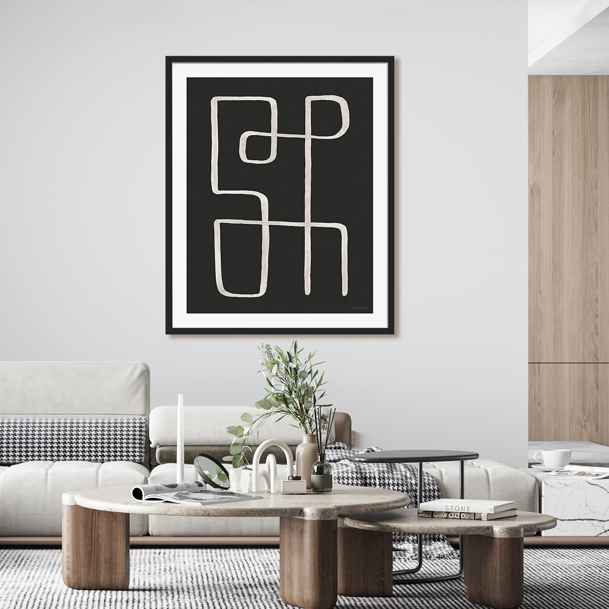 Abstract Squiggle II Dark Wall Art
