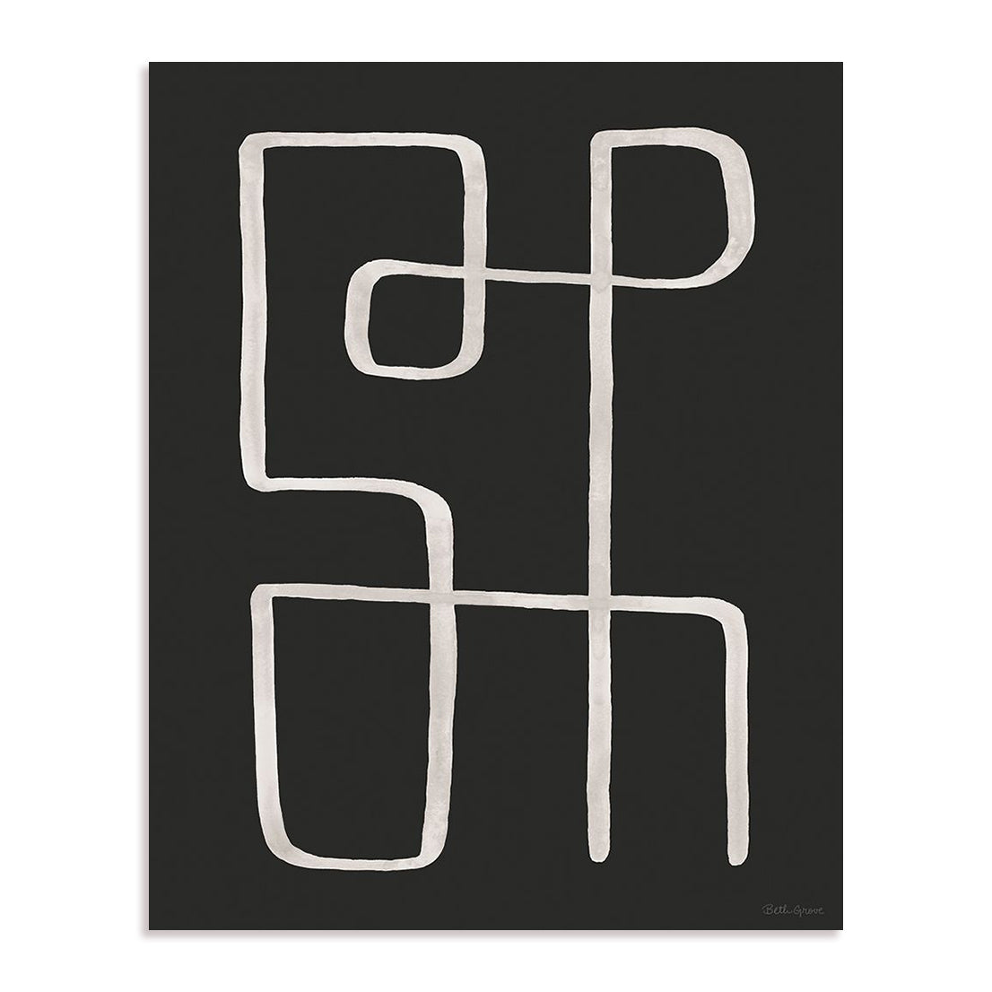 Abstract Squiggle II Dark Wall Art