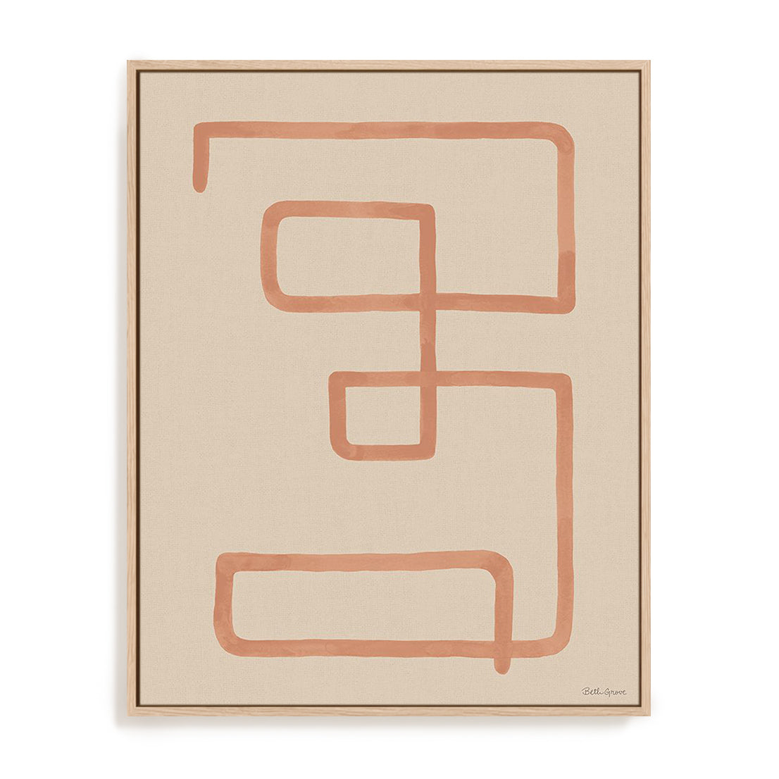 Abstract Squiggle III Desert Wall Art