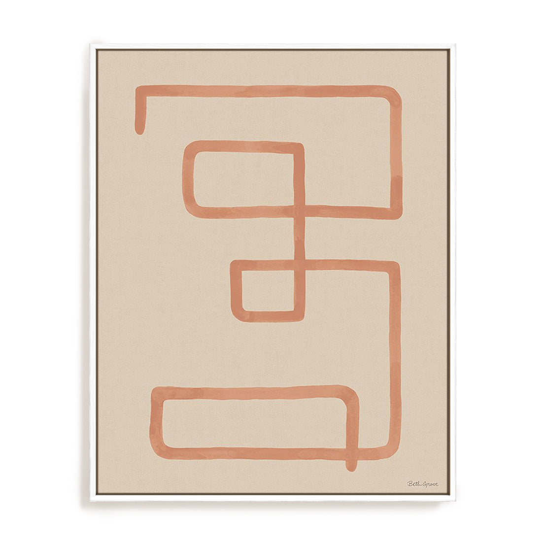 Abstract Squiggle III Desert Wall Art