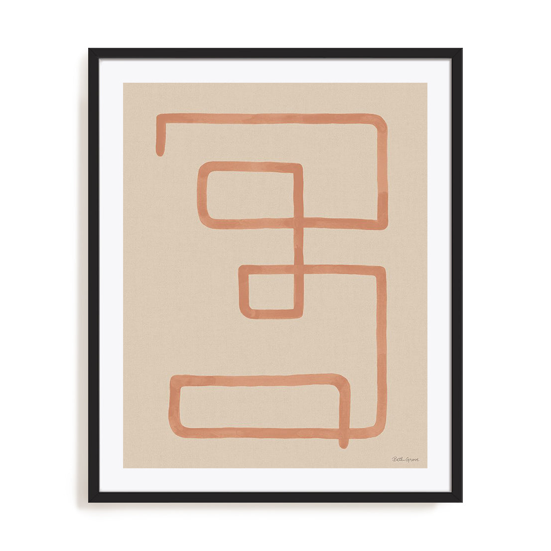 Abstract Squiggle III Desert Wall Art