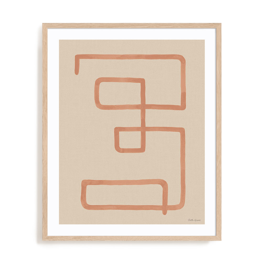 Abstract Squiggle III Desert Wall Art