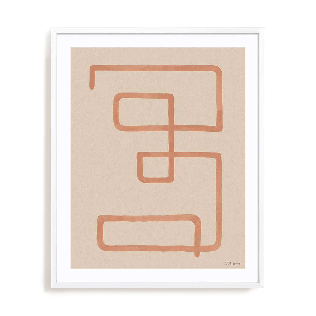 Abstract Squiggle III Desert Wall Art