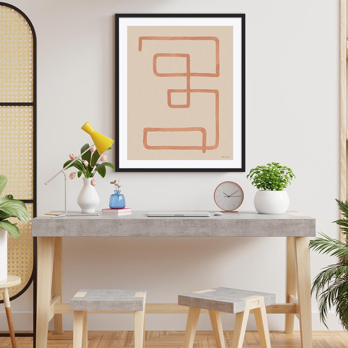 Abstract Squiggle III Desert Wall Art