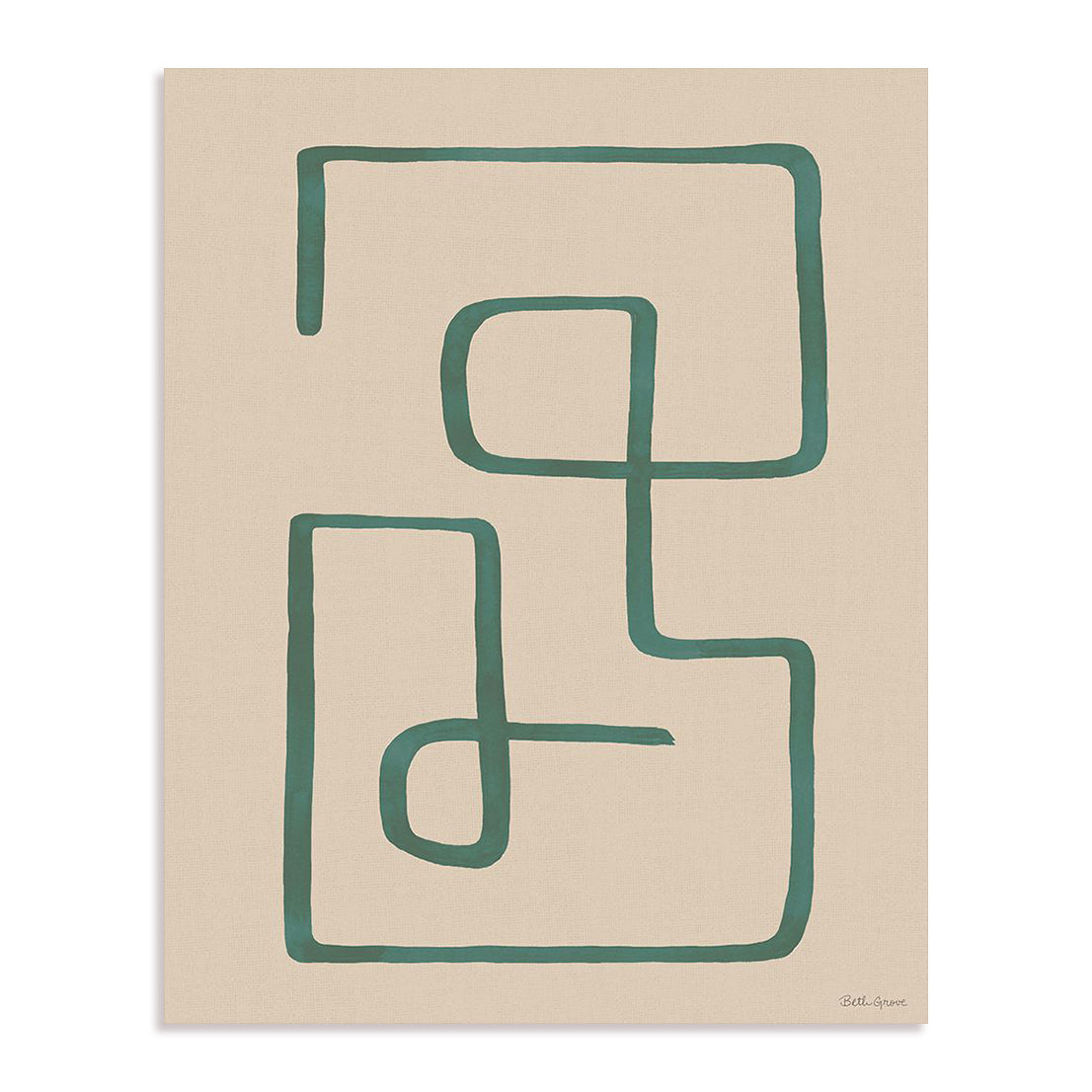 Abstract Squiggle IV Desert Wall Art