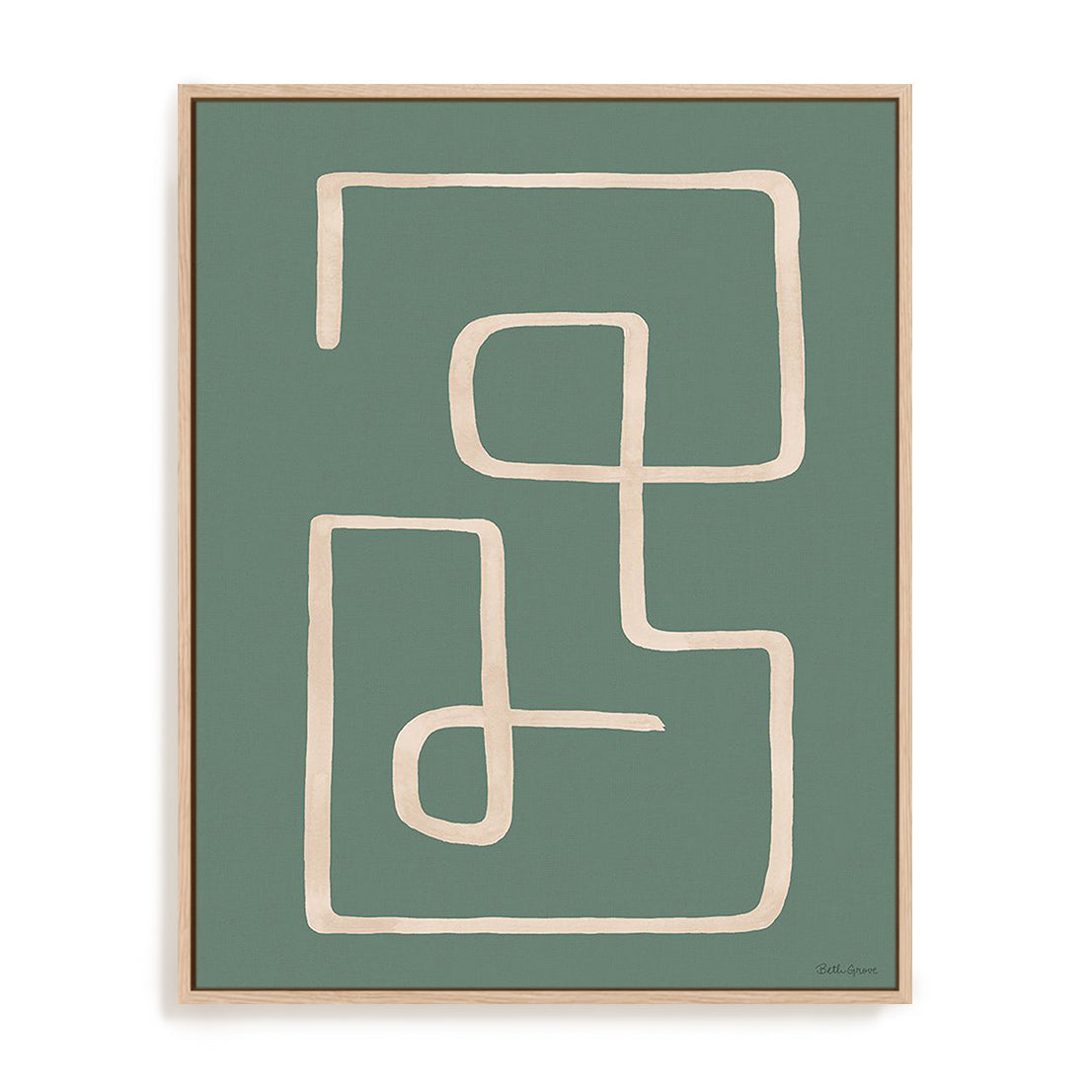 Abstract Squiggle IV Desert Dark Wall Art