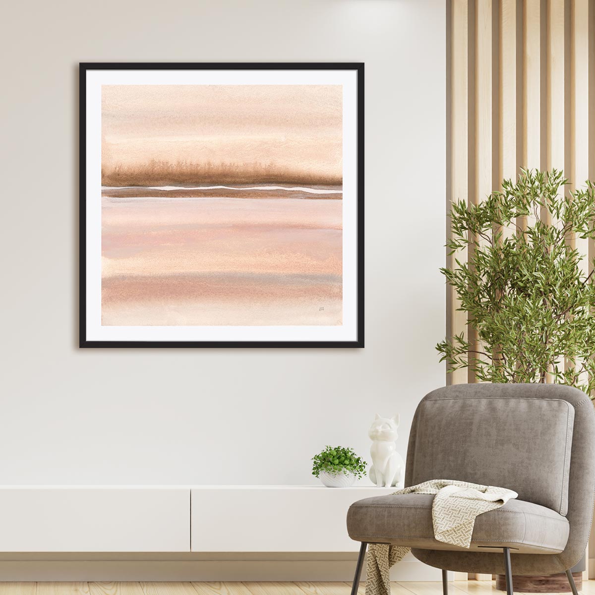 Cave Neutrals I Framed Wall Art for Living Room, Bedroom, Hallways and Kitchen Spaces