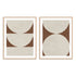 Elegant Balance Walnut Brown I and II Wall Art