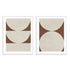 Elegant Balance Walnut Brown I and II Wall Art