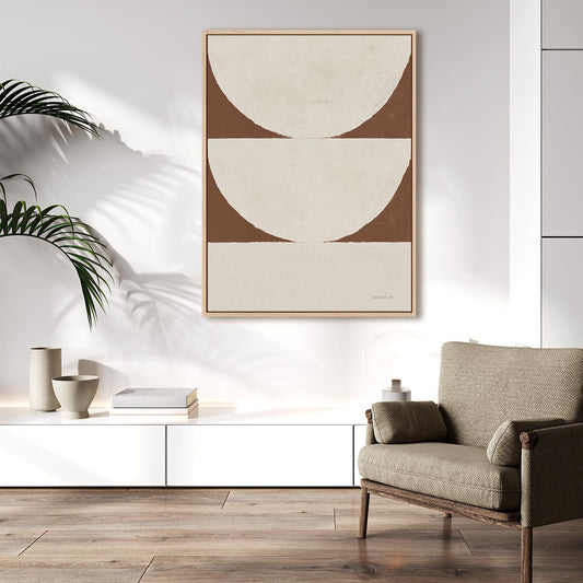 Elegant Balance I Walnut Brown Wall Art